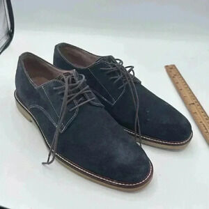Banana Republic Oxford Dress or Casual Mens size 8.0 Navy Blue Suede Shoes